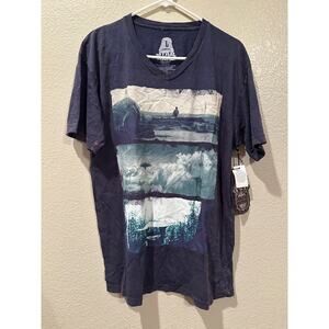 NWT Disney Parks Star Wars Lands V-neck blue Tee L